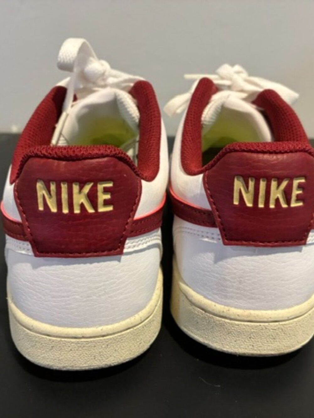 Nike Court Vision Low Next Nature White Red Sneakers Women’s 8